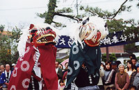 〔写真〕崎村獅子舞